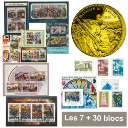 Lot de 30 blocs-feuillets +...
