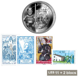 Lot de 11 timbres + 2...