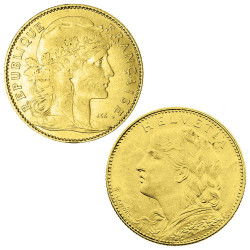 Lot 2 x 10 Francs Or