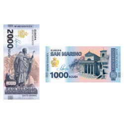 Lot 2 billets Saint-Marin 2025