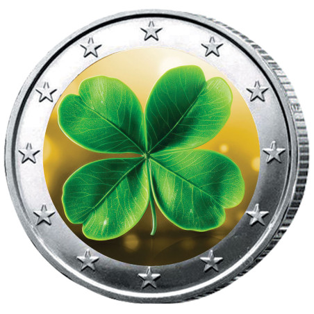 2 Euro porte-bonheur enduite