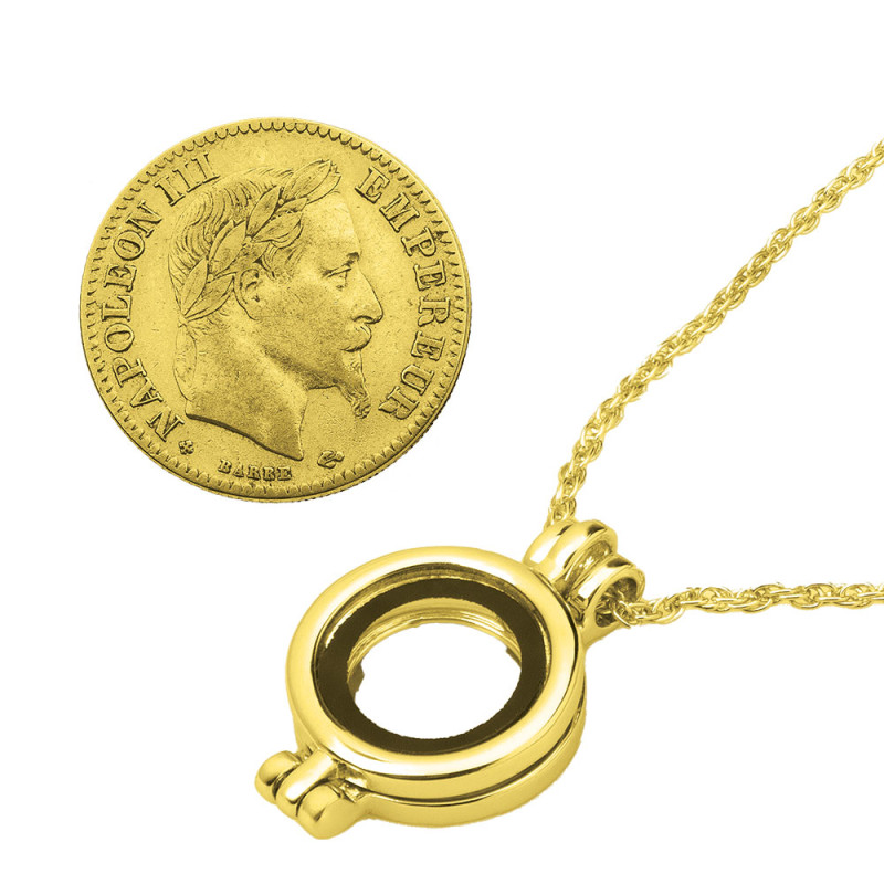 Sautoir Napoléon 1er - Pendentif Médaille 37 Mm En Argent Sterling Avec Chaîne - Monnaie De Paris - Neuf