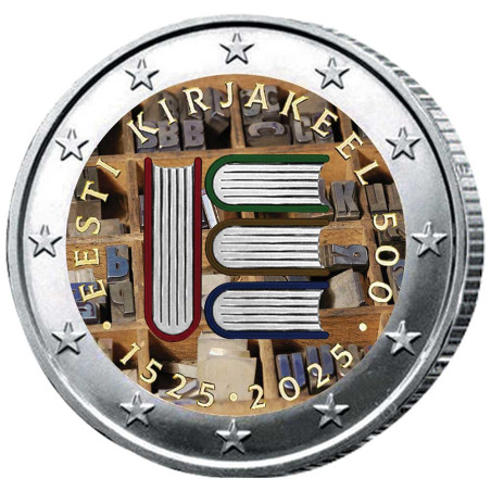 2 Euro Estonie 2025 - 500 ans de littérature estonienne
