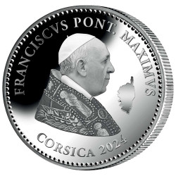 Pièce de collection Pape François en Corse à 7,90 Euro au lieu de 19,80 Euro