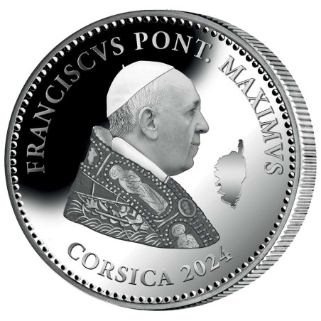 Pièce de collection Pape François en Corse à 7,90 Euro au lieu de 19,80 Euro