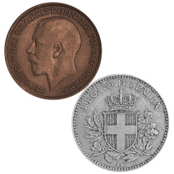 Lot 2 monnaies 1918