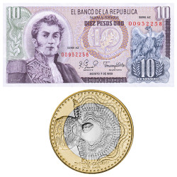 Lot monnaies Colombie