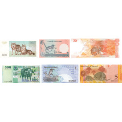 Lot 12 billets animaux