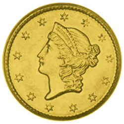 1 Dollar Or USA 1849-1854 -...