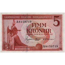 5 Kronur Islande 1957