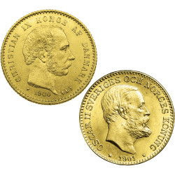 Lot 2 x 10 Couronnes Or