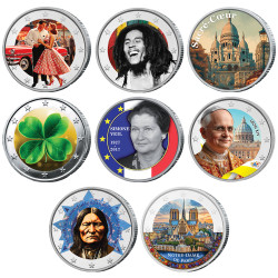 Lot 8 x 2 Euro 2025 enduites