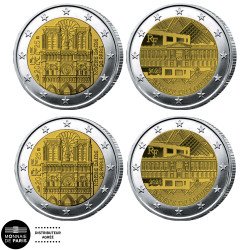 Lot 4 x 2 Euro France BU/BE