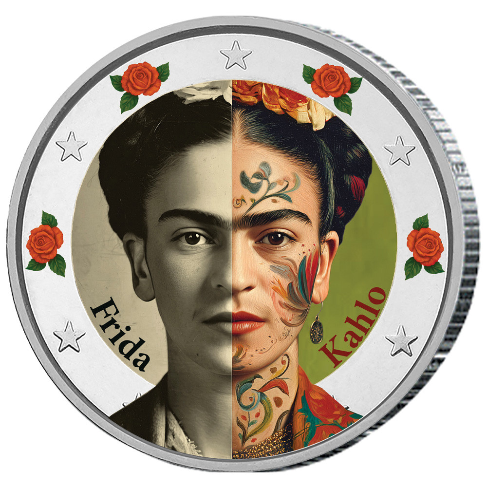 2 Euro Frida Kahlo enduite