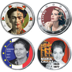 Lot 4 x 2 Euro  Femmes...