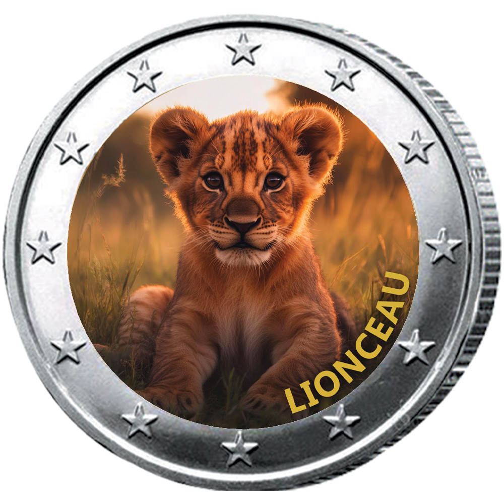 2 Euro Lionceau enduite