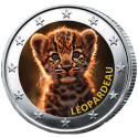 2 Euro Léopardeau enduite