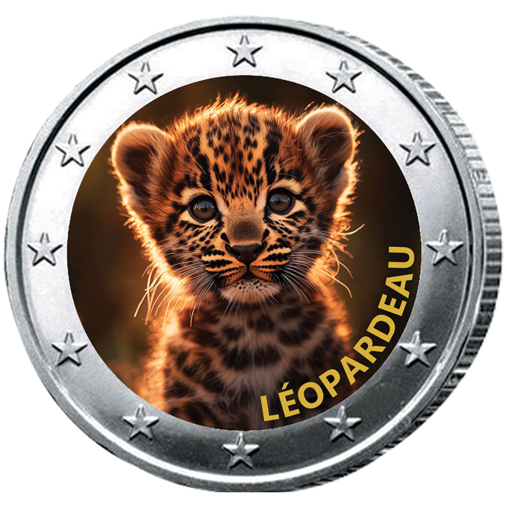 2 Euro Léopardeau enduite
