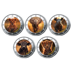 Lot 5 x 2 Euro Bébés Big Five