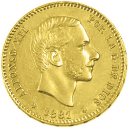 25 Pesetas Or Espagne -...