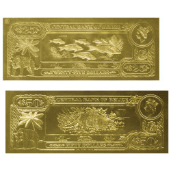 Lot 2 billets Or Belize 1984