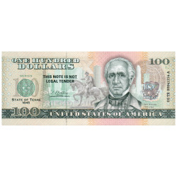 Billet Souvenir 100 Dollars...