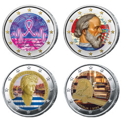 Lot 4 x 2 Euro 2024 colorisées