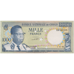 1000 Francs CFA Congo 1964...