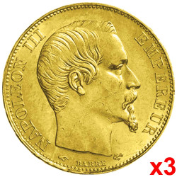 Lot 3 x 20 Francs Or