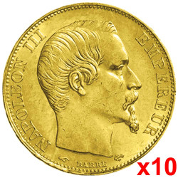 Lot 10 x 20 Francs Or