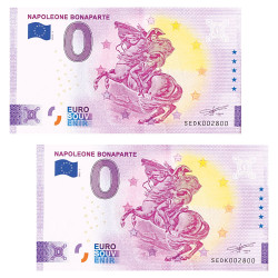 2 billets Souvenir 0 Euro -...