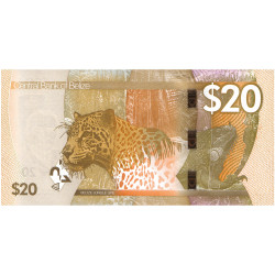 20 Dollars Belize 2025