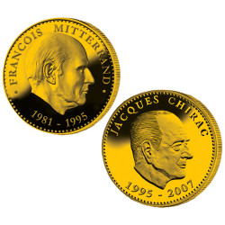 Coffret commémoratif doré -...