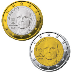 Cadre avec 1 et 2 Euro...