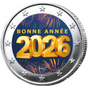 2 Euro Bonne Année 2026 colorisée