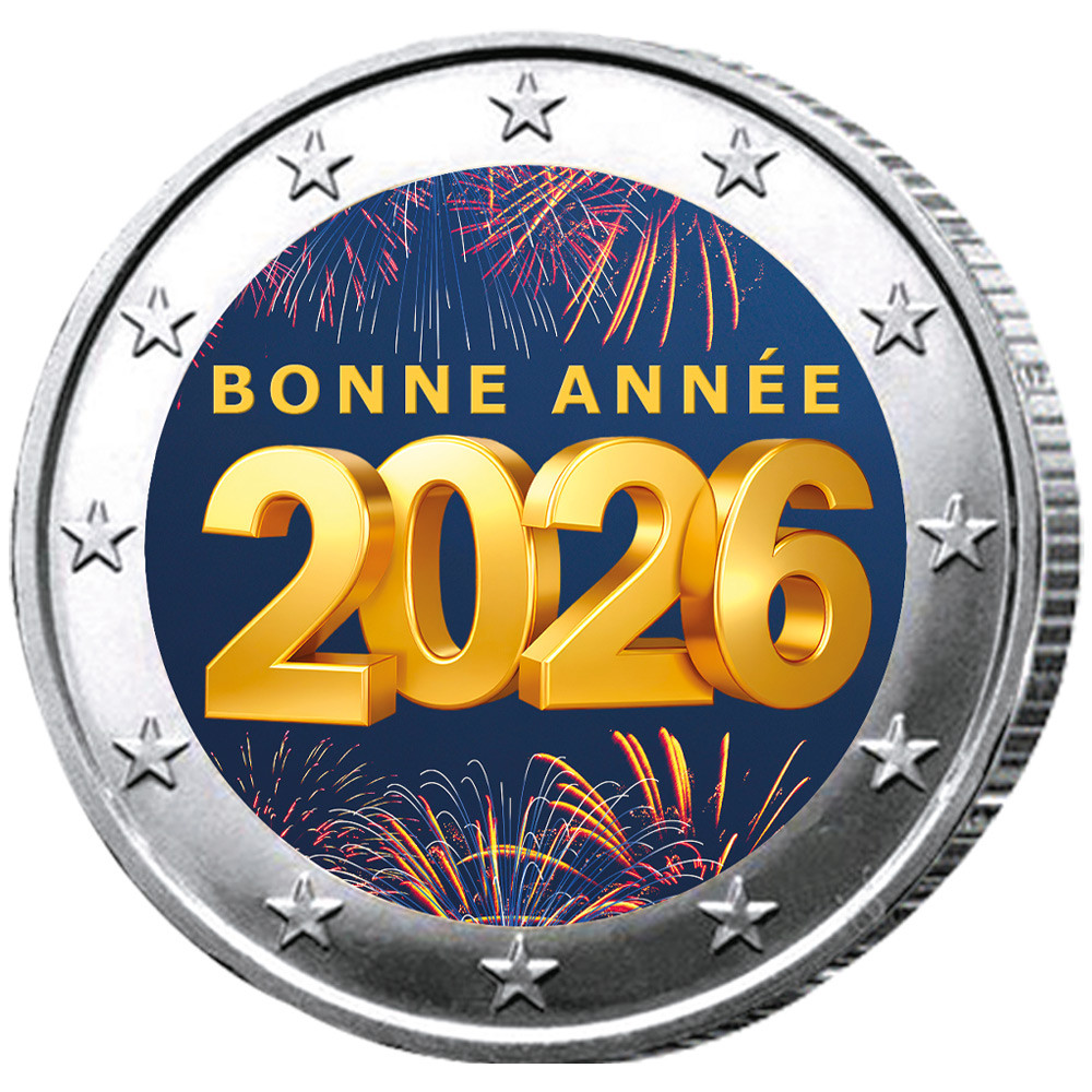 2 Euro Bonne Année 2026 colorisée