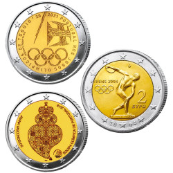 Lot 3 x 2 Euro Jeux Olympiques