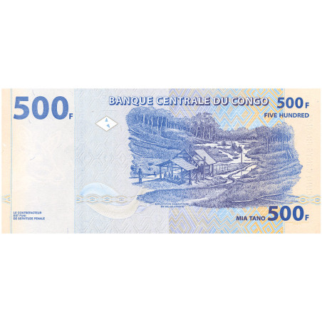 500 Francs Congo 2002