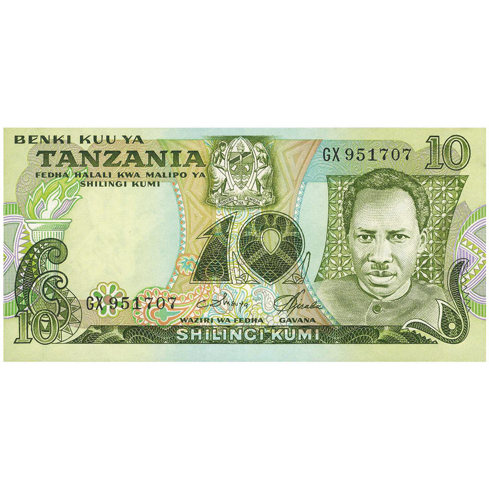 10 Shillings Tanzanie 1978