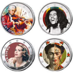 Lot 8 x 2 Euro enduites