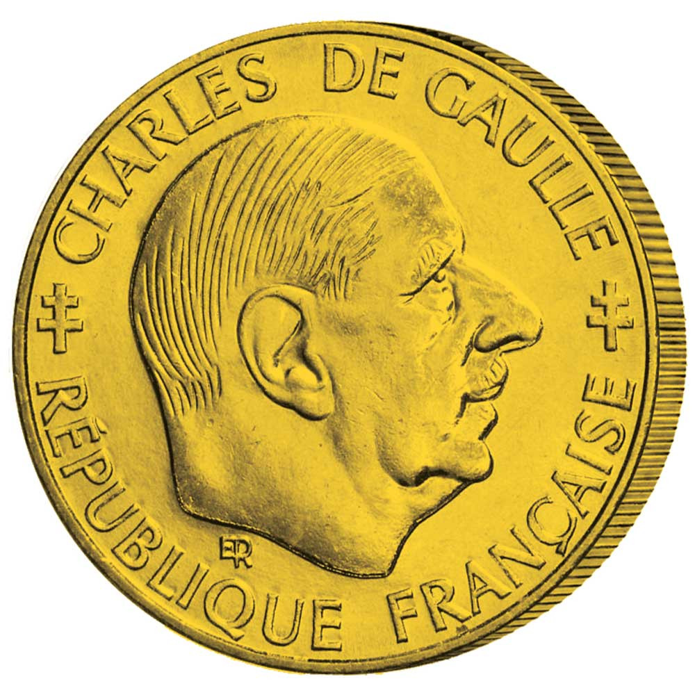 La 1 Franc doré Charles de Gaulle offerte*