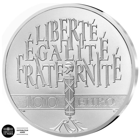 100 Euro Argent France 2026 - Génie de la Liberté