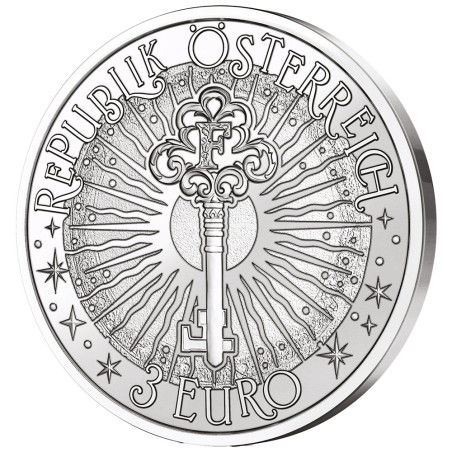 3 Euro Autriche BU 2026 colorisée - Hippocampe