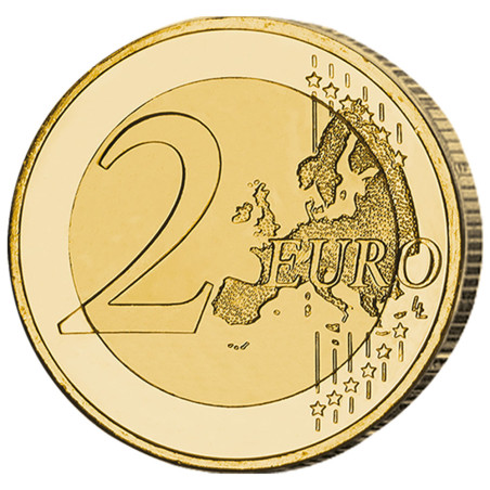 Lot 2 x 2 Euro colorisées  et dorées