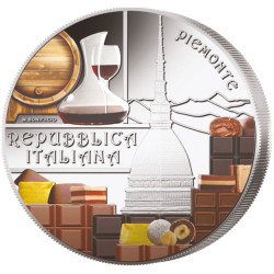 5 Euro Italie BU 2025 colorisée - Spécialités du Piémont