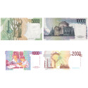 Lot 4 billets Italie 1984-1990