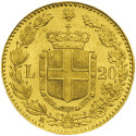20 Lires Or Italie 1879-1897 - Umberto Ier