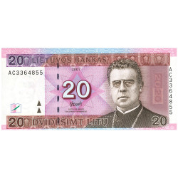 20 Litas Lituanie 2007