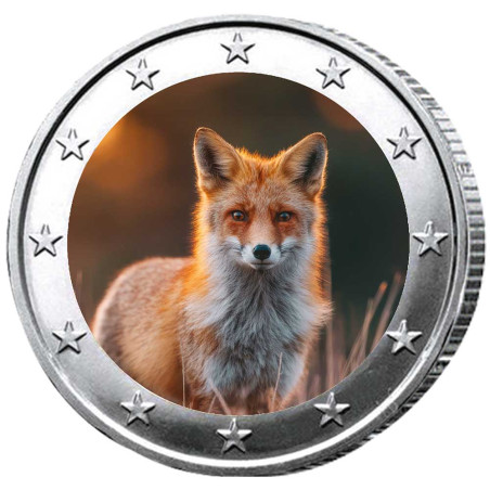 2 Euro renard enduite