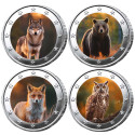 Lot 4 x 2 Euro  faune sauvage terrestre